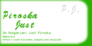 piroska just business card